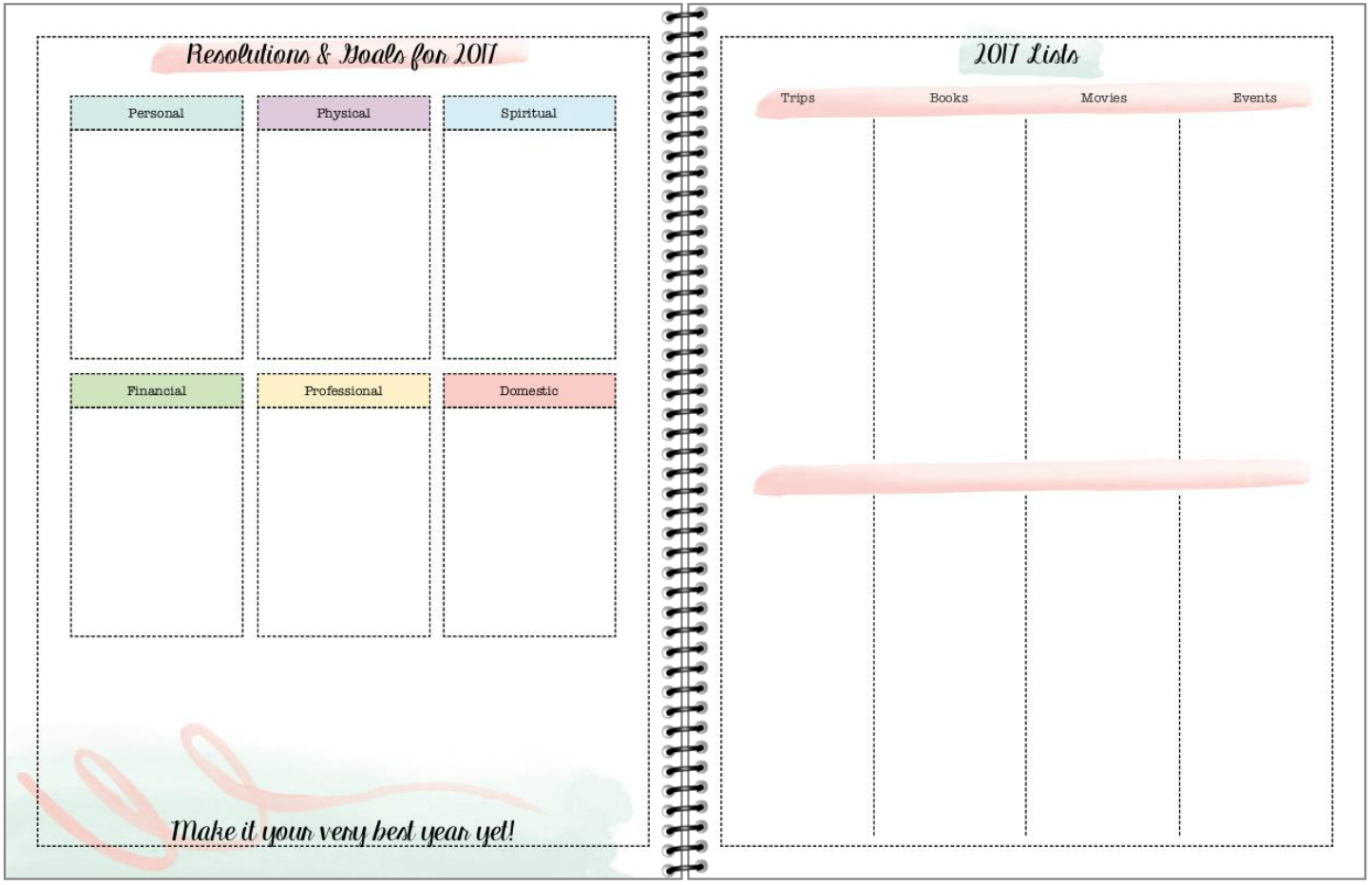 Free Printable 2017 Planner – Sannipanni